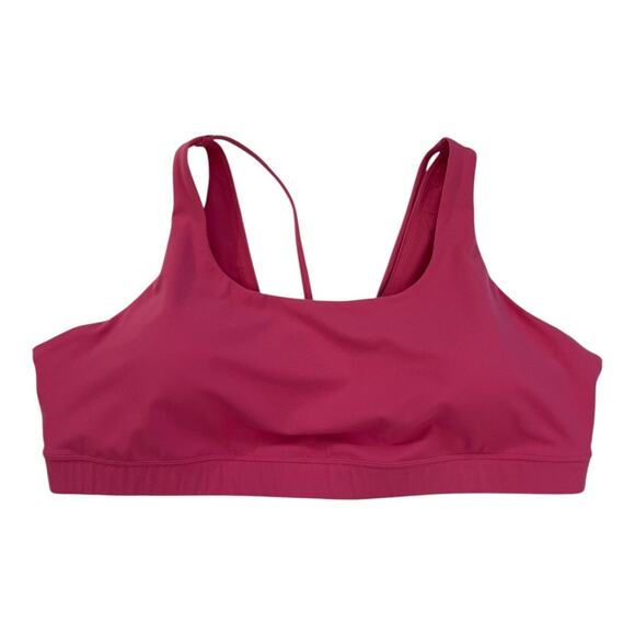 Athleta Women's Exhale Sports Bra D-DD+ Salvia Pink Size 3X Wireless Strappy - Picture 3 of 7